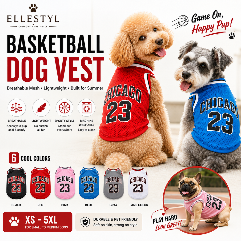 Breathable Dog Tank Basketball Vest