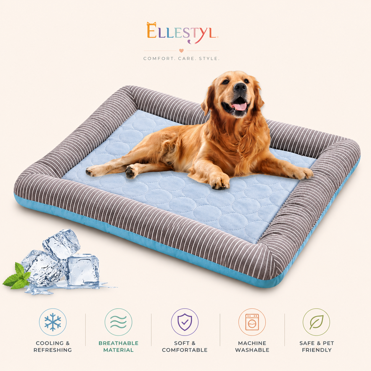 Cooling Pet Pad Bed for Dogs & Cats