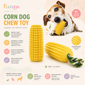 Corn Dog Chew Toy with Squeaker